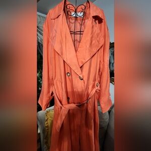 Vintage Panache New York Trench Burnt Orange Coat